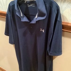 NWOT Under Armour Navy polo shirt.